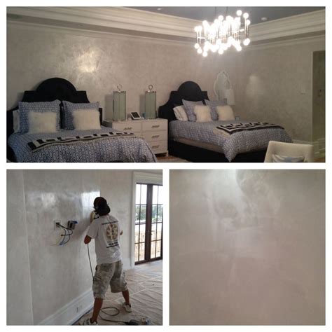 White Venetian Plaster with Silver Wax then high speed buffed for a beautiful mirror-like polish ...