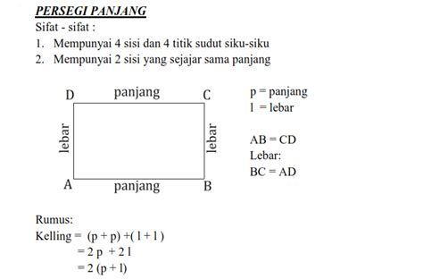 Terpopuler 27+ Rumus Lebar Persegi Panjang