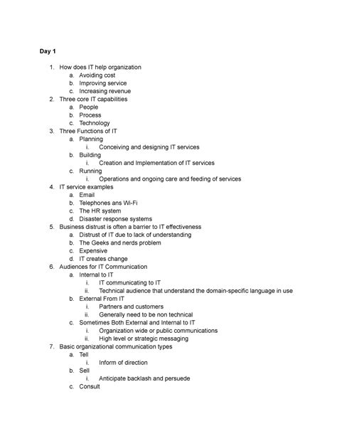 V 369 - Lecture notes for almost entire course - Day 1 How does IT help ...