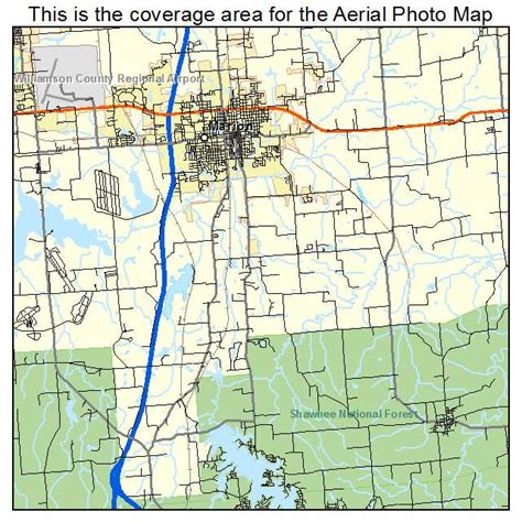 Aerial Photography Map of Marion, IL Illinois