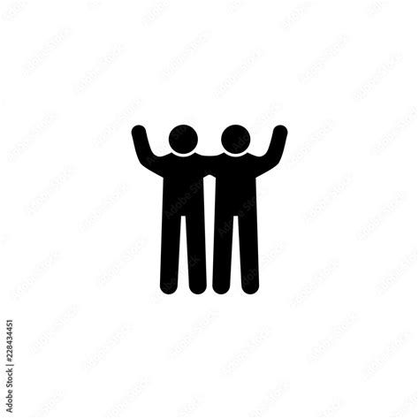 Friends icon vector illustration isolated on white background. Friendship sign. "Best friend ...