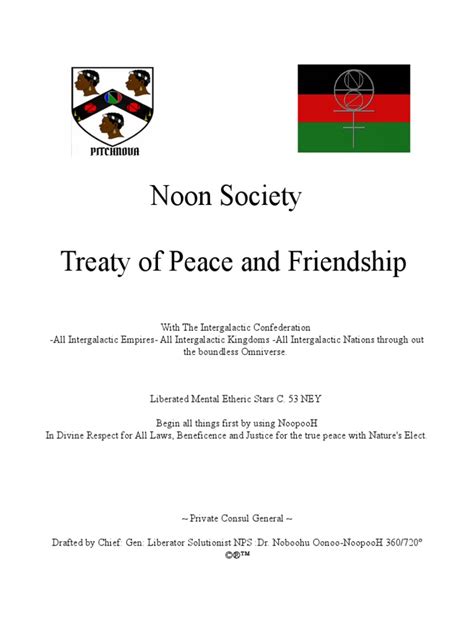 Noocratic Society Treaty of Peace and Friendship | PDF | Treaty | Port