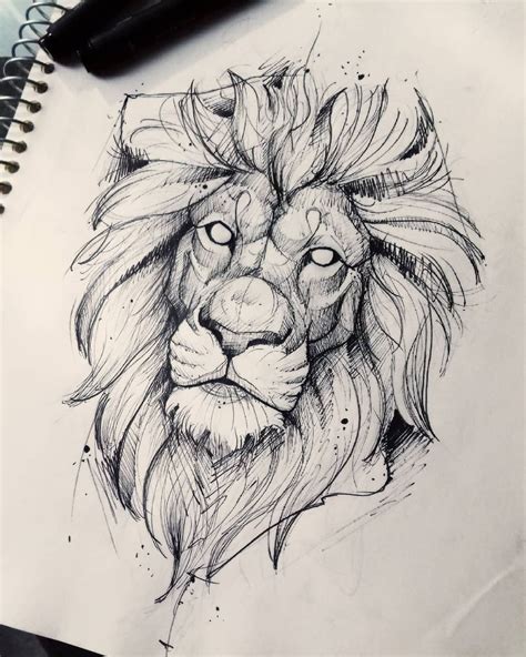 Lion Tattoo Drawings