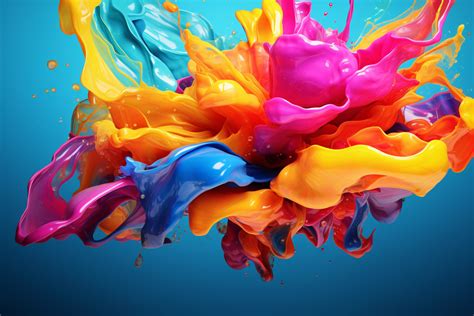 Colorful 3D Paint Splash Wallpaper Graphic by Forhadx5 · Creative Fabrica