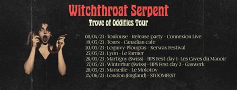 Event Witchthroat Serpent - 19/05/2023 - Tours - Canadian Café - France