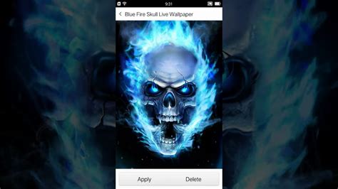 blue fire skull live wallpaper video - YouTube