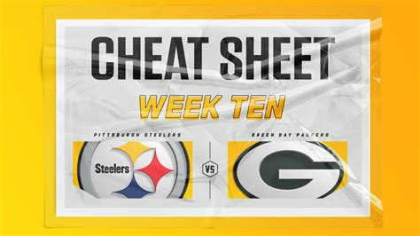 Cheat Sheet: Steelers vs. Packers