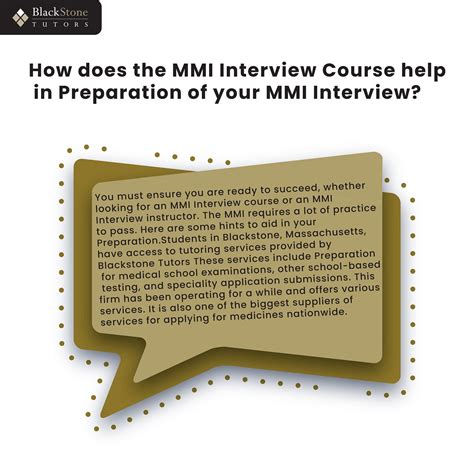 How does the MMI Interview Course help in Preparation of your MMI Interview? - Blackstone Tutors ...