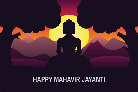 Mahavir Jayanti background. 20949520 Vector Art at Vecteezy