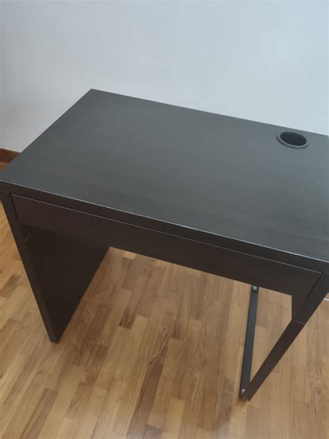 IKEA Desk Black Colour Study / Computer desk with drawer, Furniture ...