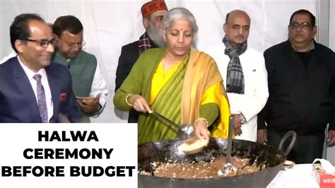 nirmala sitharaman: Watch: Nirmala Sitharaman conducts 'Halwa' ceremony ...