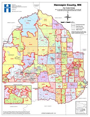 Hennepin County Zip Code Map - Fill Online, Printable, Fillable, Blank ...