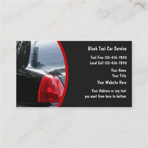 Taxi Business Cards | Zazzle