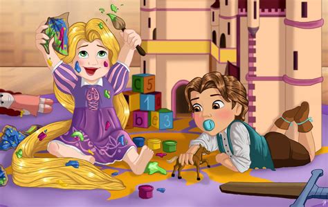 Baby Rapunzel and Flynn by Pridipdiyoren on DeviantArt