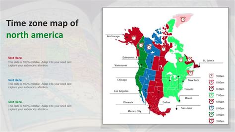 Time Zone Map Of North America PPT PowerPoint