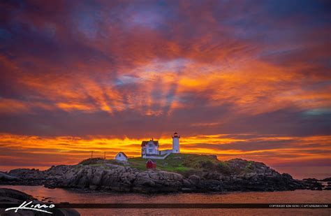 Sunrise Over York Maine at the Coast Cape Neddick – HDR Photography by Captain Kimo