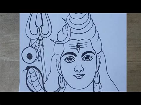 Simple Lord Shiva Drawing For Kids