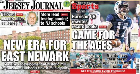 Jersey Journal front and back page news: Tuesday, Oct. 8, 2019 - nj.com