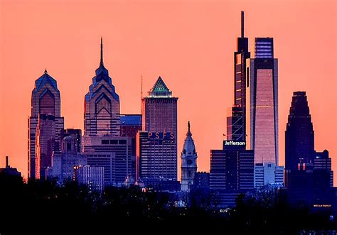 Philadelphia Skyline at Sunset