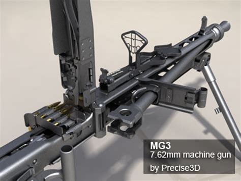 3d German Mg3 Machine Gun Model