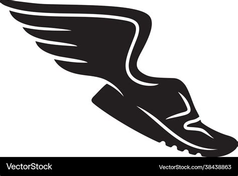 Sneaker shoe with wings Royalty Free Vector Image