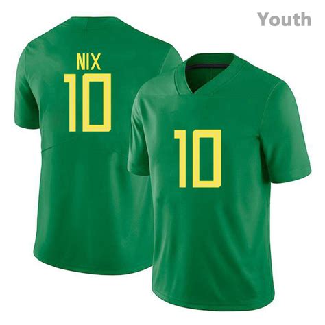 Youth 10 Bo Nix Green Oregon Jersey