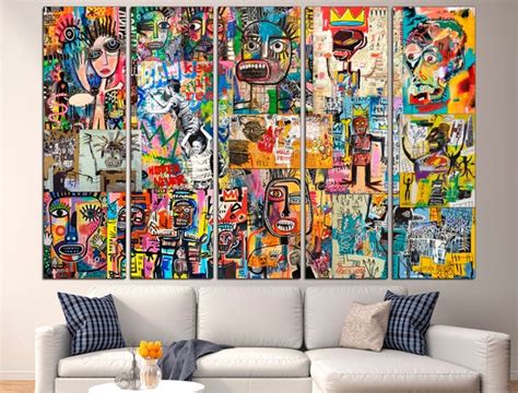 Graffiti Canvas Modern Graffiti Art Collage Print Wall Art - Etsy