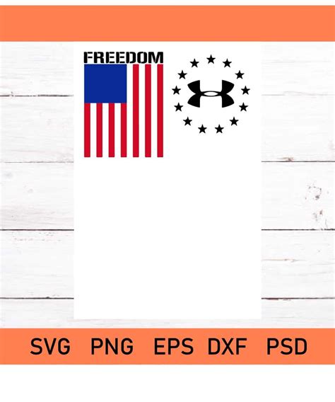 Under Armour Freedom SVG, USA American Flag