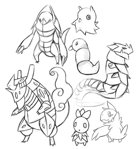 Fakemon Sketches by hopelessparadox on DeviantArt