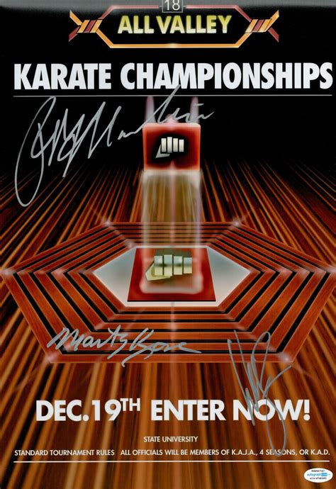 The Karate Kid Cast Signed Movie Poster - CharityStars