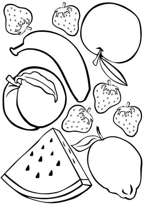 Printable Fruit Coloring Pages For Kids