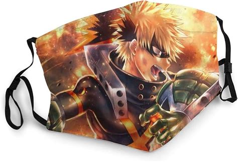 Bakugo Face Mask Cool Djustable And Washable Adult Dust Masks Can Be ...