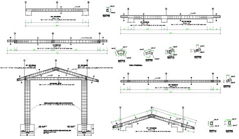 Steel framing plan structural file - Cadbull