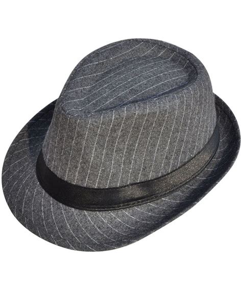 Men Women Manhattan Structured Gangster Trilby Wool Fedora Hat 3074_grey CY11HFS4GXT