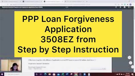 PPP Loan Forgiveness Application Form 3508 EZ Step By Step | Printable ...