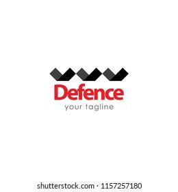 Defence Logo Vector Template Design Illustration Stock Vector (Royalty ...