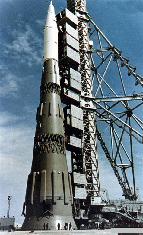 The doomed soviet N-1 rocket standing on the pad... - Exploring Space