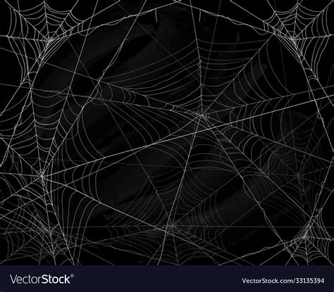 Black halloween background with spiderwebs Vector Image