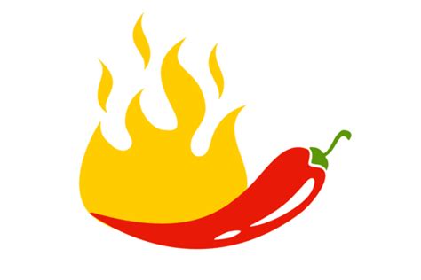 Illustration Of A Spicy Chili Pepper With Flame For Mexican Or Thai Food, Pepper, Chili, Chilli ...