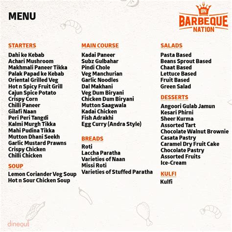 Menu of Barbeque Nation, Basistha, Guwahati | Dineout