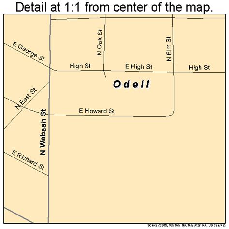 Odell Illinois Street Map 1755171