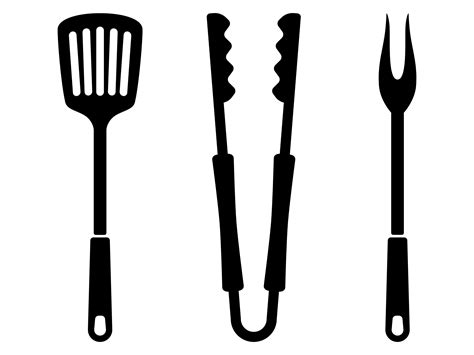 BBQ Utensils SVG Grill Tools Silhouette Barbeque Clipart - Etsy Canada