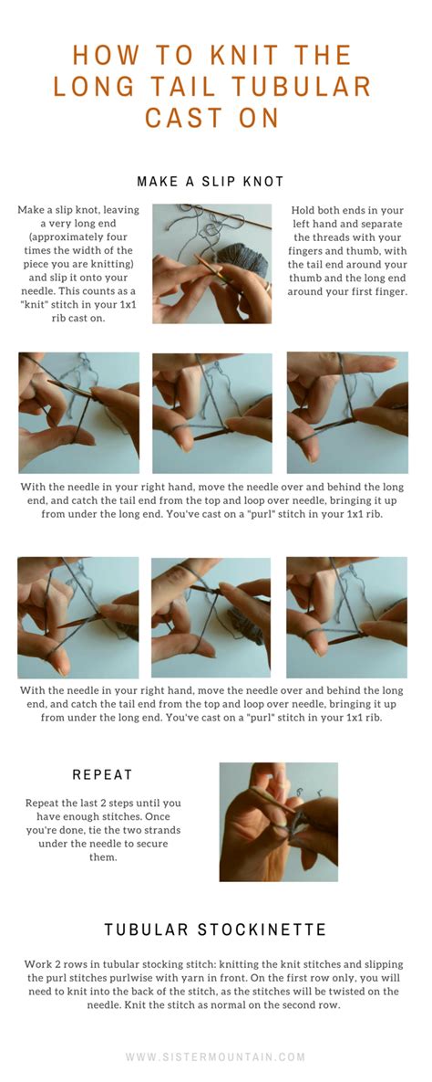 Stretchy Cast On: How to Knit the Long Tail Tubular Cast On | Sister ...