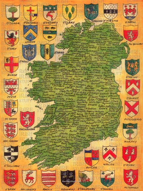 Map Of Ireland Surnames & Origins | Ancient ireland, Ireland ancestry ...