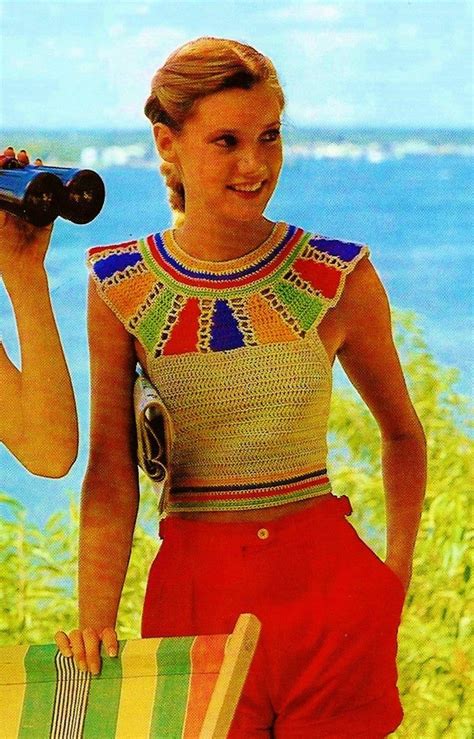 Crochet Egyptian Yoke Halter Top Pattern Digital Download - Etsy España | Vintage gehaakt ...