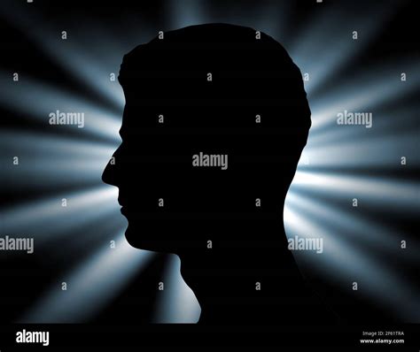 Male Profile in Silhouette Stock Photo - Alamy