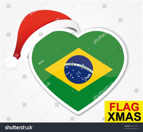 Brazil Christmas Heart Flag Stock Vector Illustration 38130181 ...