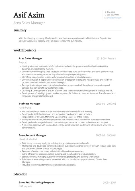 Salesman - Resume Samples and Templates | VisualCV