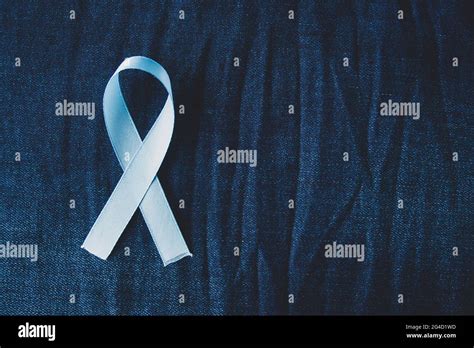 Prostate Cancer Awareness, light Blue Ribbon Stock Photo - Alamy