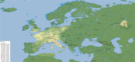 Modern distribution of haplogroup R1b-M269 and its main subclades in Europe and surrounding ...